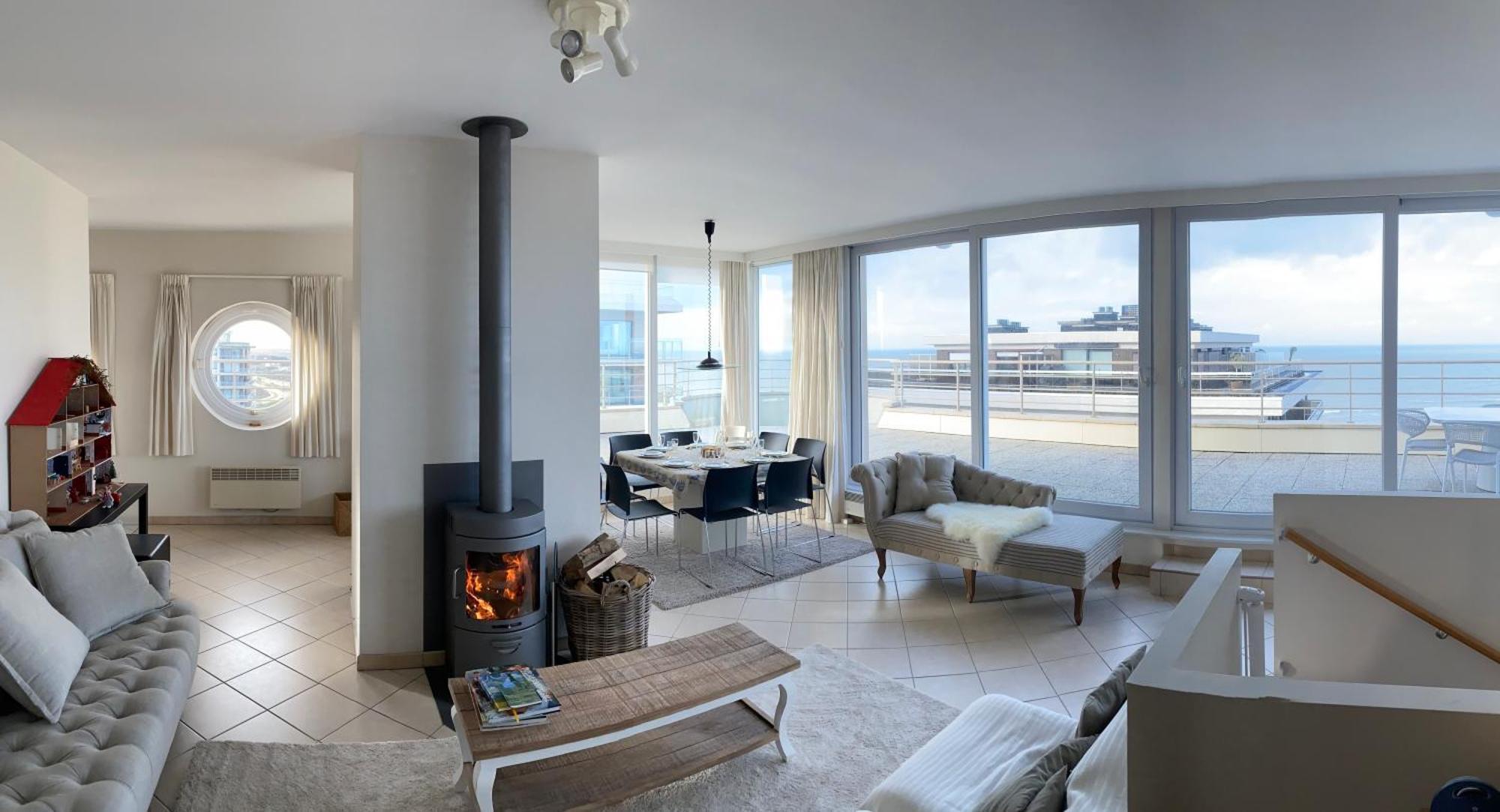 Duplex Penthouse Super Zeezicht Apartment De Panne Luaran gambar